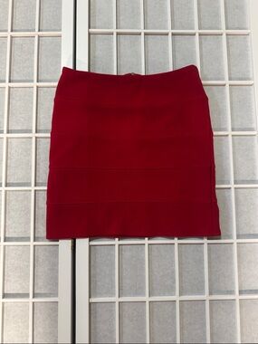 Love Culture Red Stretch Panel Mini Skirt